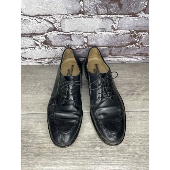 PRONTO UOMO Black Leather Split Toe Oxfords Lace Up Shoes Men’s Sz 10.5M US/44EU - Picture 15 of 16